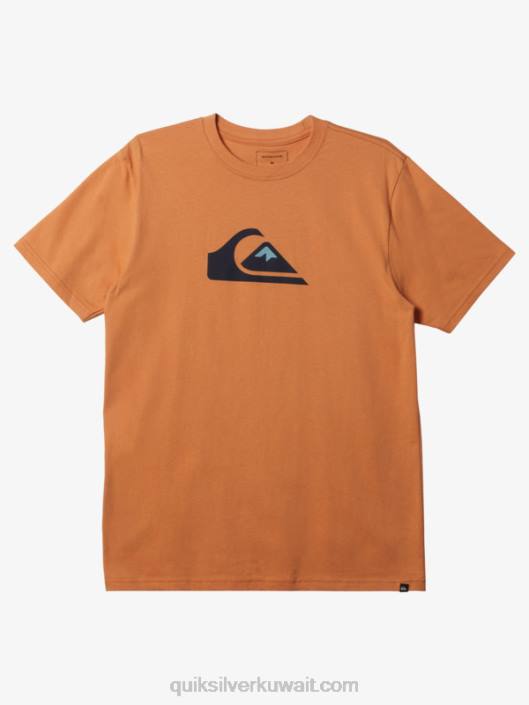 تي شيرت بشعار الشركة Quiksilver رجال 6800194 تان النحاس