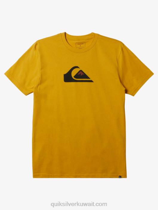 تي شيرت بشعار الشركة Quiksilver رجال 6800195 صفار أصفر