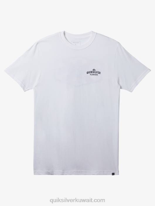 من ساحل فلوريدا إلى الساحل تي شيرت Quiksilver رجال 6800234 أبيض