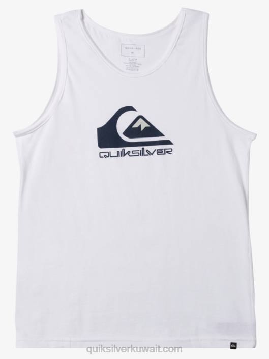 دبابة شعار كبير Quiksilver رجال 6800263 أبيض