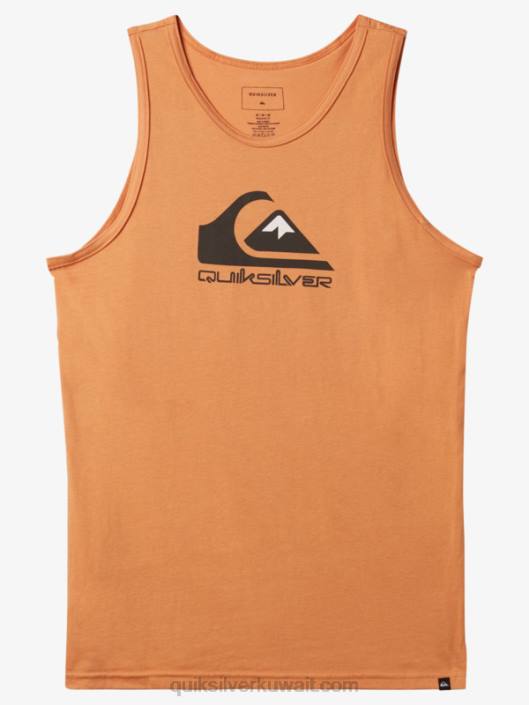 دبابة شعار كبير Quiksilver رجال 6800266 تان النحاس