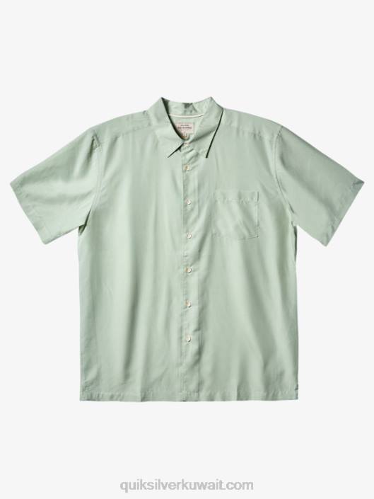 قميص ملوك ووترمان بأكمام قصيرة Quiksilver رجال 6800286 رقيق أخضر kingscliff