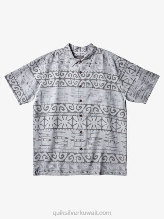 رجل الماء على الأشجار قميص قصير الأكمام Quiksilver رجال 6800292 ضباب على الأشجار