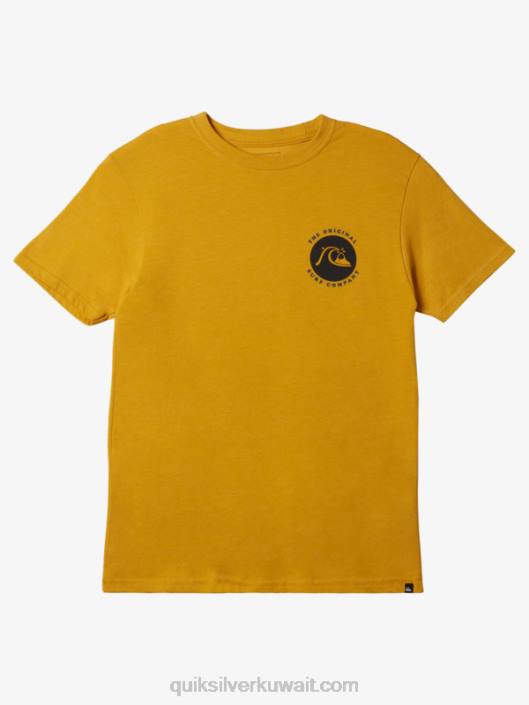 تي شيرت مختوم Quiksilver رجال 6800410 هيذر الذهب الكتلة