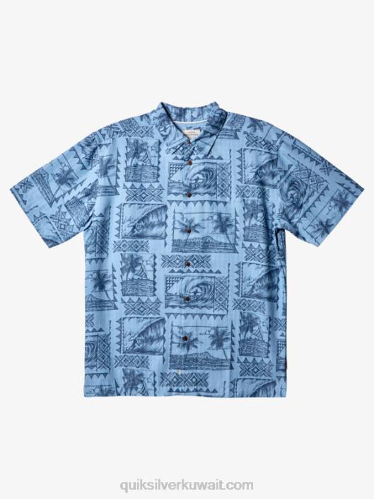 قميص بأكمام قصيرة لركوب الأمواج المائي Quiksilver رجال 6800434 الغسق الأزرق تصفح المتزلجون