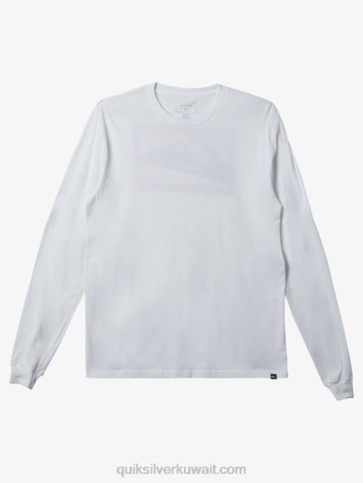 تي شيرت بأكمام طويلة بطباعة متدرجة Quiksilver رجال 6800437 أبيض