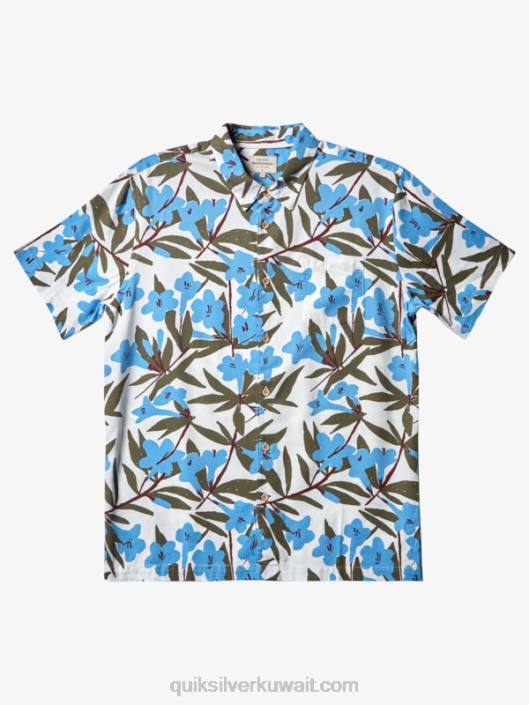 رجل الماء حول قميص قصير الأكمام بوش Quiksilver رجال 6800473 الغسق الأزرق حول المدينة