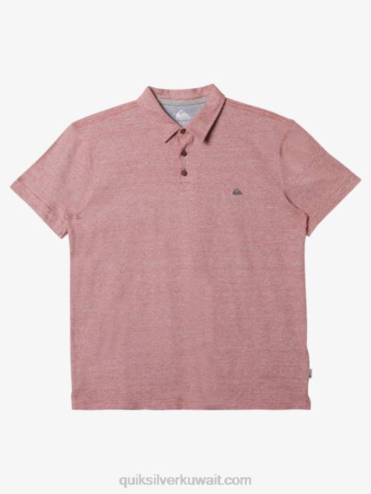 قميص بولو بأكمام قصيرة Quiksilver رجال 6800478 مغرة حمراء