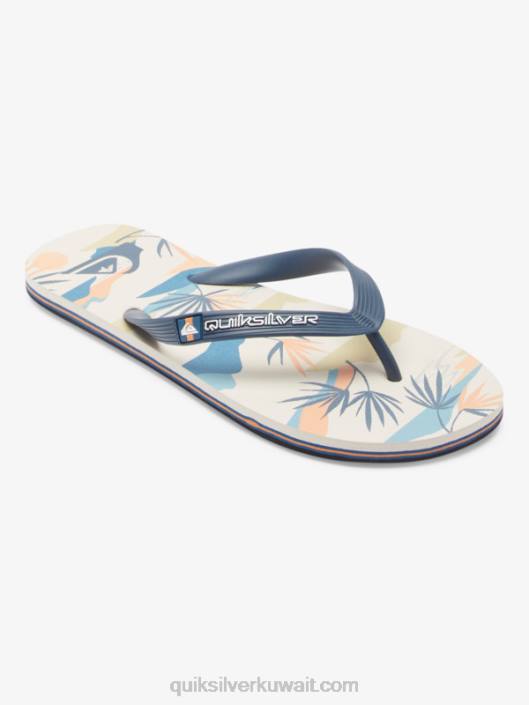 شبشب فن مولوكاي Quiksilver رجال 6800515 أسود / أبيض / أزرق
