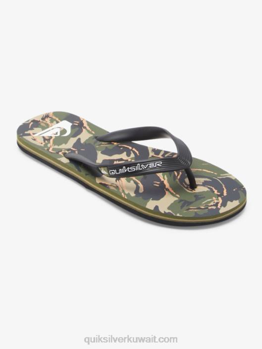 شبشب فن مولوكاي Quiksilver رجال 6800516 أسود / أخضر