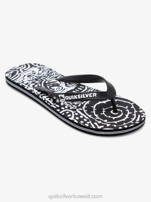 شبشب فن مولوكاي Quiksilver رجال 6800525 أسود / أبيض