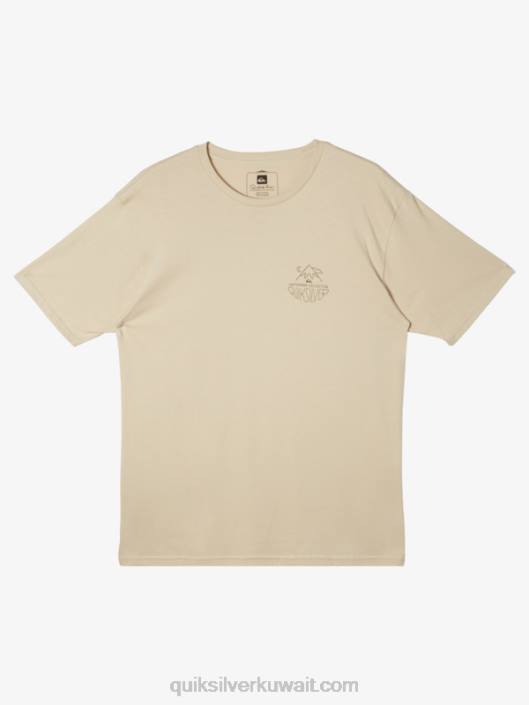 رجل الماء في الهواء الطلق ليفين تي شيرت Quiksilver رجال 680057 أرز بني