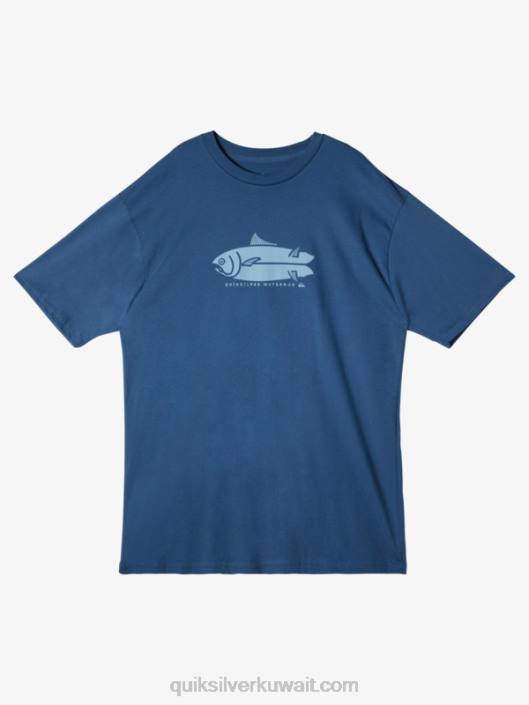 تي شيرت حكايات سمكة الماء Quiksilver رجال 680059 الراية الزرقاء