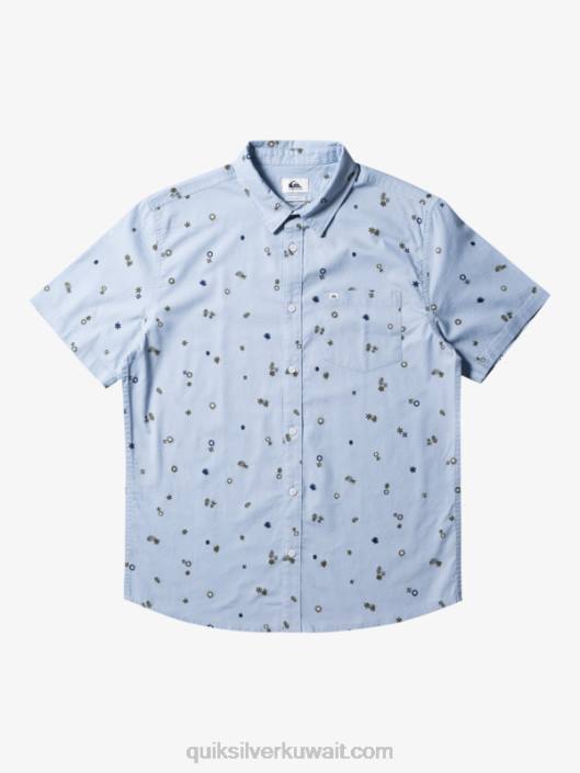 قميص بأكمام قصيرة الهذيان السلمي Quiksilver رجال 6800591 الهذيان السلمي الأزرق السماوي s