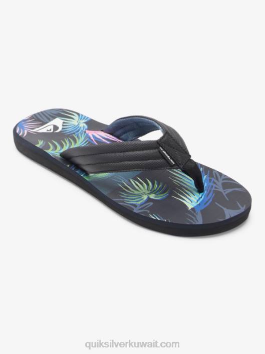 صندل بطبعة كارفر Quiksilver رجال 6800611 أسود / أزرق
