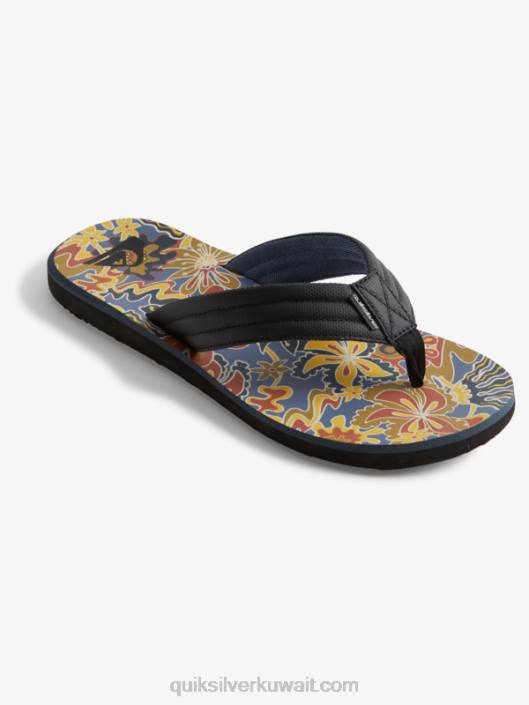 صندل بطبعة كارفر Quiksilver رجال 6800615 أسود / أزرق / رمادي