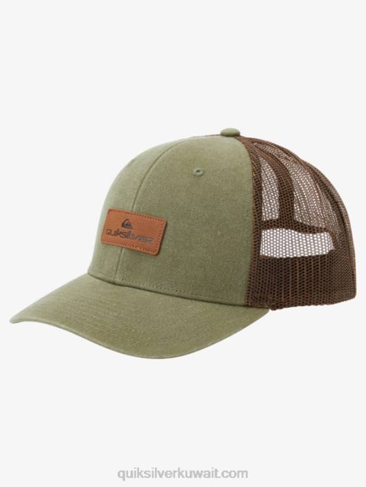 أسفل قبعة سائق الشاحنة Quiksilver رجال 6800660 زيتون رمادي