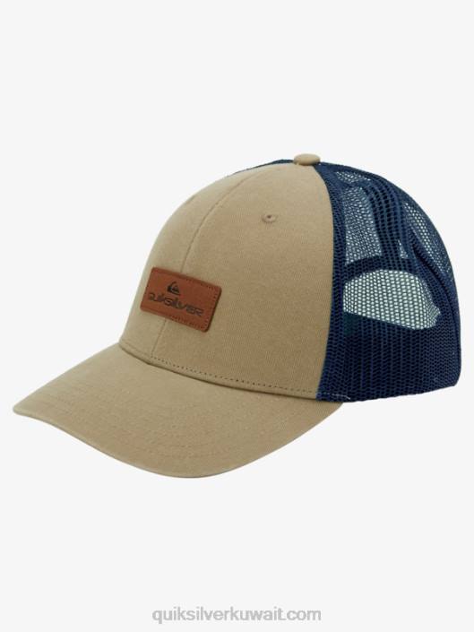 أسفل قبعة سائق الشاحنة Quiksilver رجال 6800662 بلازا رمادي داكن