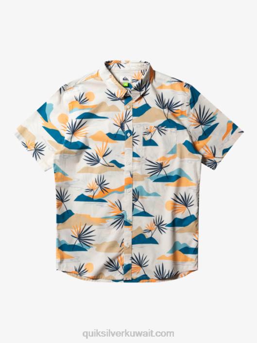 قميص بأكمام قصيرة مذهل بطيء Quiksilver رجال 6800666 خشب البتولا المذهول البطيء SS