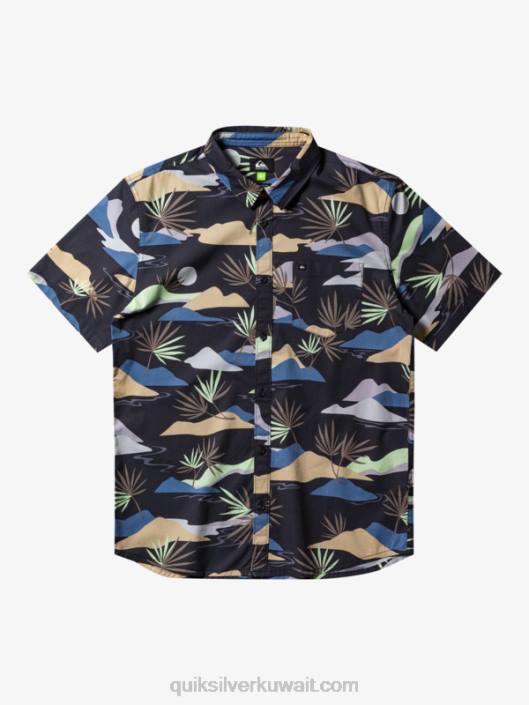 قميص بأكمام قصيرة مذهل بطيء Quiksilver رجال 6800667 مدرج المطار بطيئة المذهول SS