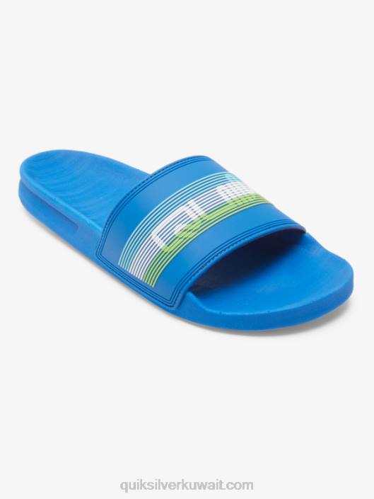 صندل منزلق بعلامة نصية من ريفي Quiksilver رجال 6800685 أزرق 4