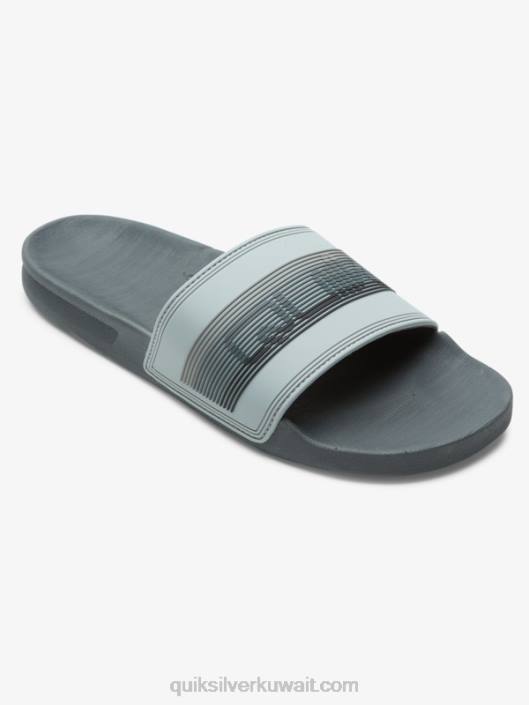 صندل منزلق بعلامة نصية من ريفي Quiksilver رجال 6800687 رمادي 1