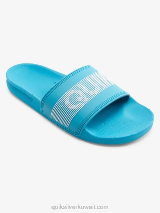 صندل منزلق بعلامة نصية من ريفي Quiksilver رجال 6800692 أزرق 1