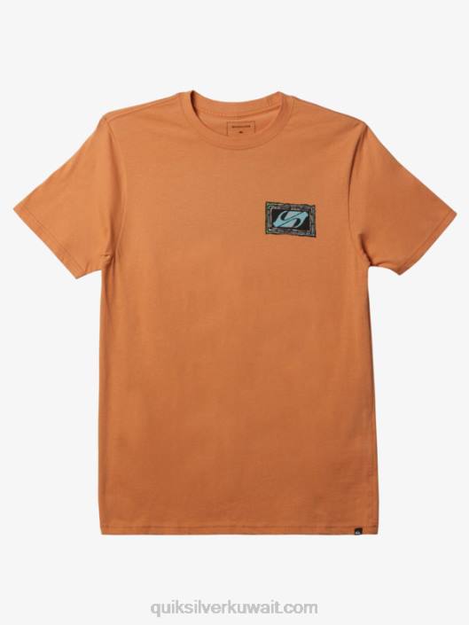 ردد فوز تي شيرت Quiksilver رجال 6800718 تان النحاس