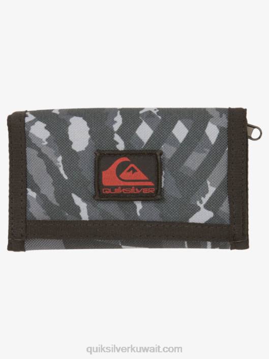 المحفظة ثلاثية الطيات المطبوعة كل يوم Quiksilver رجال 6800738 أسود / مدرج المطار