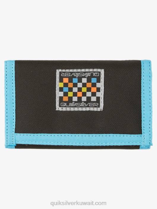 المحفظة ثلاثية الطيات المطبوعة كل يوم Quiksilver رجال 6800739 أسود / ملكي
