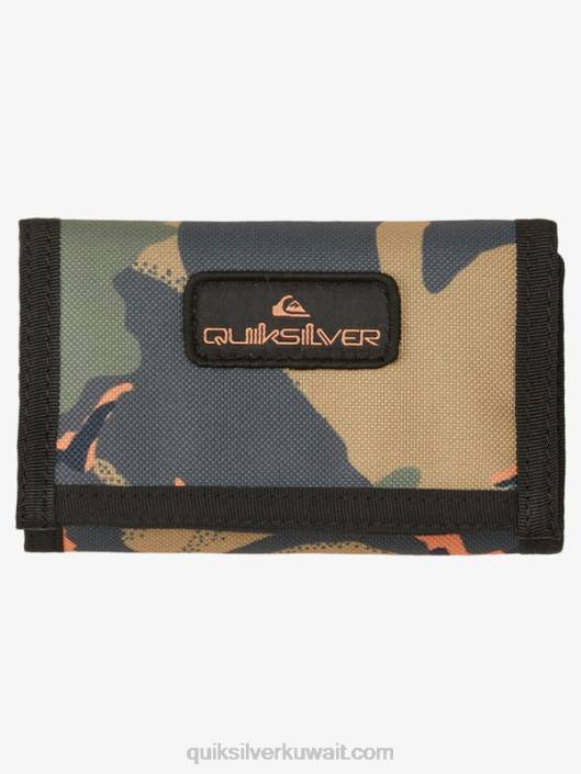 المحفظة ثلاثية الطيات المطبوعة كل يوم Quiksilver رجال 6800740 كامو بلاج
