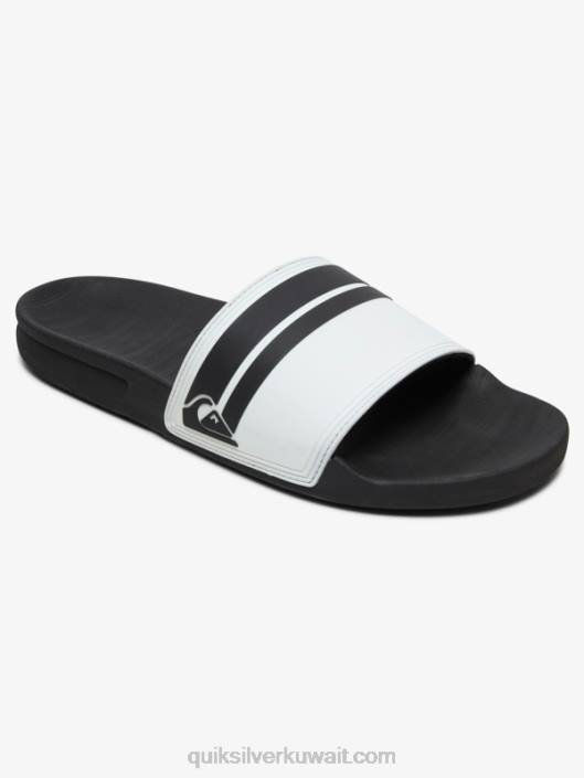 صندل منزلق ريفي Quiksilver رجال 6800765 أبيض أسود