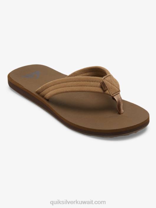 صندل من جلد الغزال كارفر Quiksilver رجال 6800874 تان 1