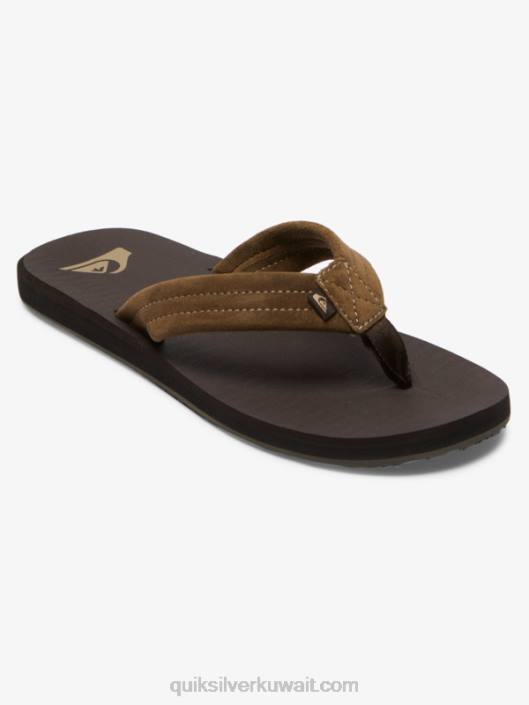 صندل من جلد الغزال كارفر Quiksilver رجال 6800877 البني 1