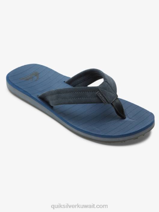 صندل من جلد الغزال كارفر Quiksilver رجال 6800878 أزرق 1