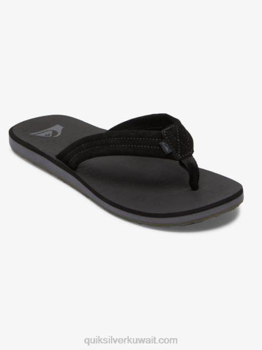 صندل من جلد الغزال كارفر Quiksilver رجال 6800879 أسود
