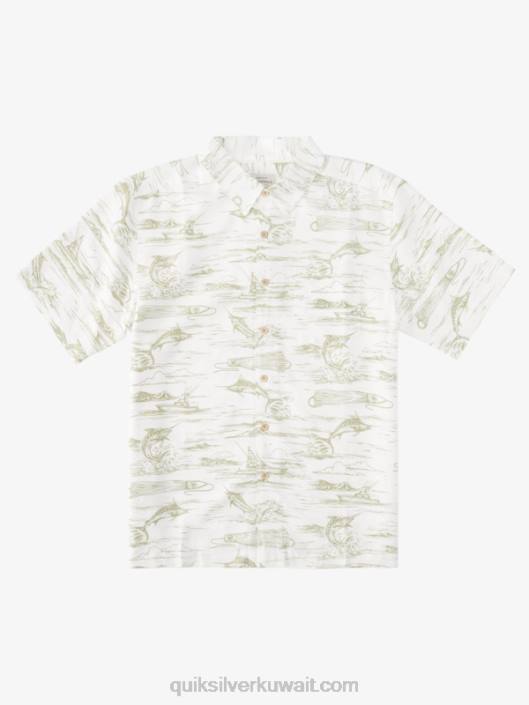 قميص هاواي ووترمان مارلين الرقصة Quiksilver رجال 6800899 رقصة مارلين الشاي
