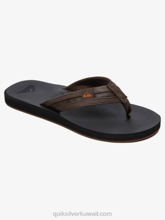 صنادل كارفر Quiksilver رجال 6800937 بني / أسود
