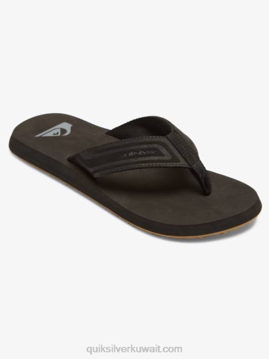 الصنادل الشريحة القرد وجع الأساسية Quiksilver رجال 6800971 أسود