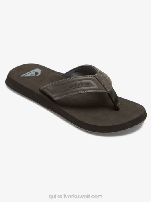 الصنادل الشريحة القرد وجع الأساسية Quiksilver رجال 6800974 رمادي 1