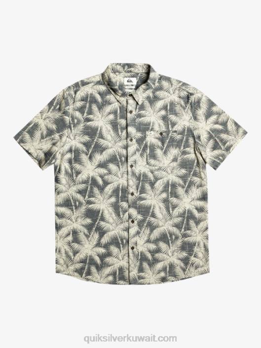 قميص قصير الأكمام عابرة Quiksilver رجال 6800995 لحظة عابرة البحرية