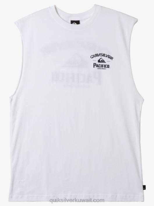 دبابة مطلق النار على التوالي Quiksilver x Pacifico رجال 68003 أبيض