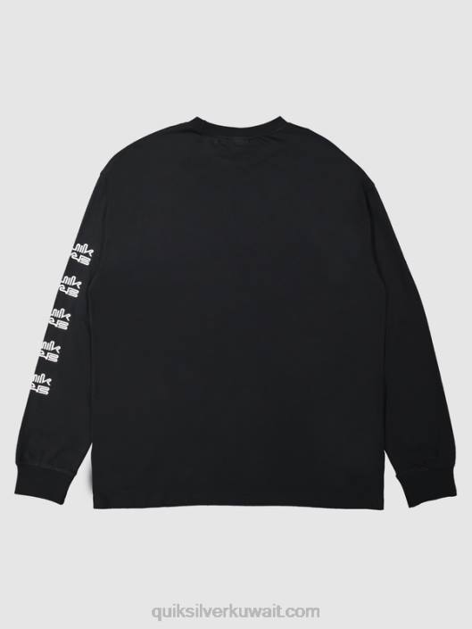 تي شيرت عضوي بأكمام طويلة Quiksilver x Stab رجال 68001845 أسود