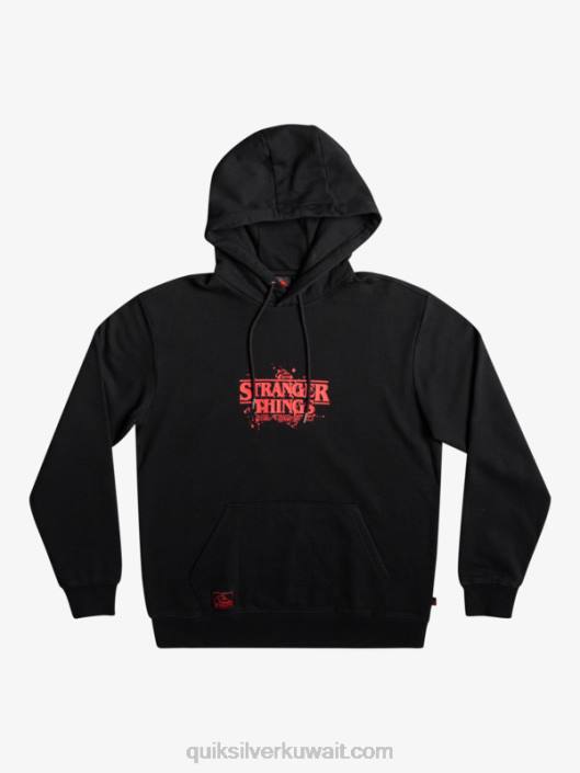 الأشياء الرسمية شعار هوديي Quiksilver x Stranger رجال 68001806 أسود