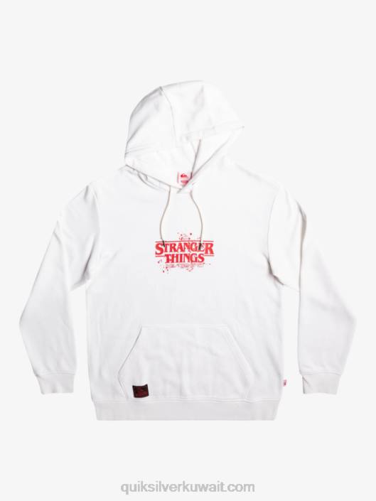 الأشياء الرسمية شعار هوديي Quiksilver x Stranger رجال 68001807 أبيض