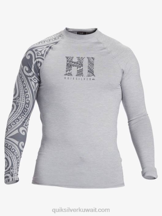 تي شيرت هاواي بيغ آيلاند UPF 50 طويل الأكمام Quiksilver رجال 6800922 هيذر متجمد