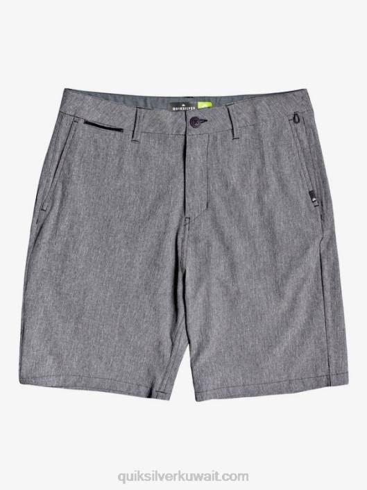 Union Heather Amphibian 20 شورت هجين Quiksilver رجال 68001585 أسود