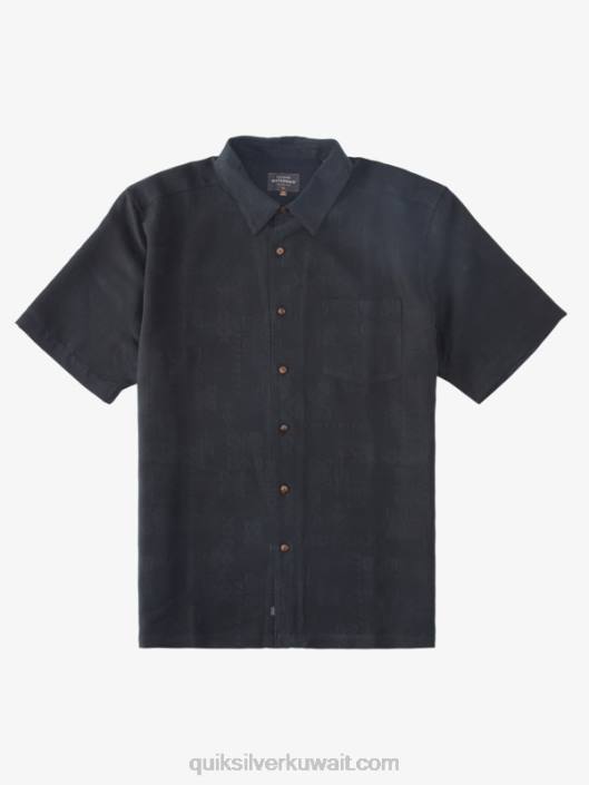 Waterman Manele Bay قميص قصير الأكمام Quiksilver رجال 6800798 أسود