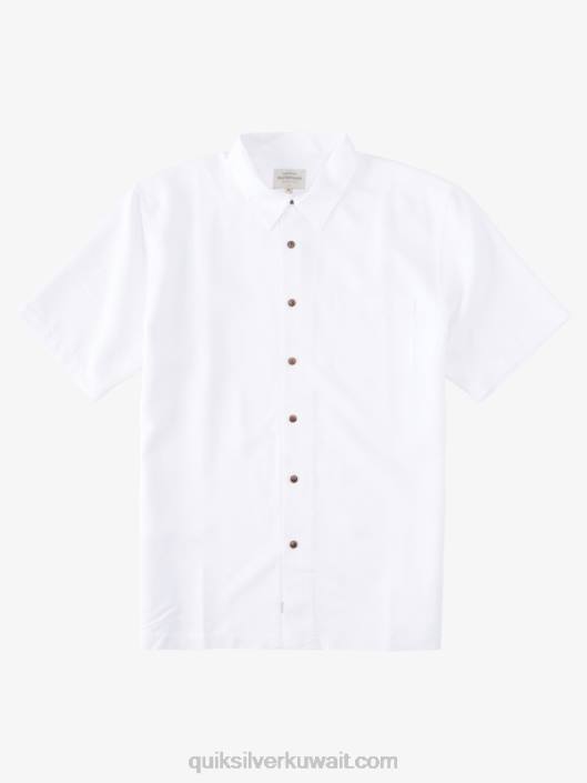 Waterman Manele Bay قميص قصير الأكمام Quiksilver رجال 6800799 أبيض