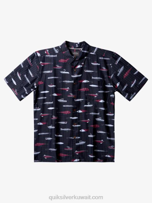 Waterman السحب أسبوع قميص تقني قصير الأكمام Quiksilver رجال 6800441 أسبوع السحب الأسود